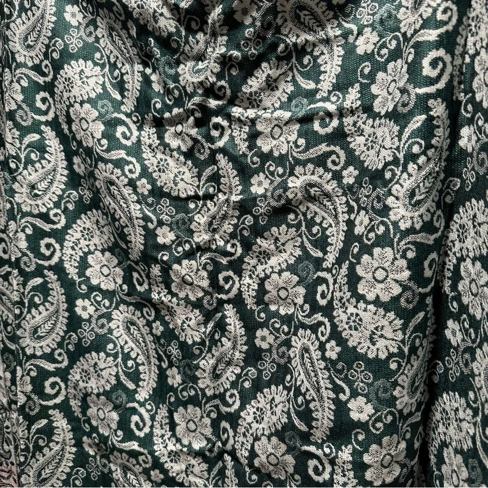Elegant Shawl in Green & Red Paisley -Versatile Wrap, Scarf, or Veil, Soft Rayon
